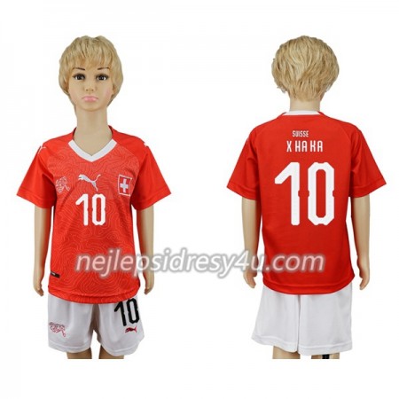 Fotbalový Dres Švýcarsko Xhaka 10 Dětské Domácí MS 2018